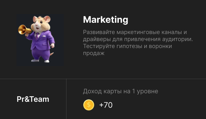 Карта Marketing (PR&Team)